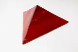 Keith Blight, Pyramid form, earthenware, with bright speckled red glaze