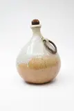 Lawrence Ewing, Bottle vase, stoneware, with cork stopper and rope handle