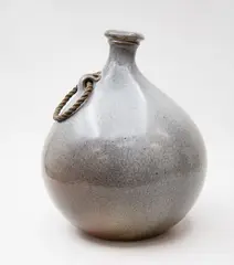 Lawrence Ewing, Bottle vase, stoneware, with rope handle