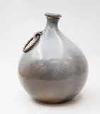 Lawrence Ewing, Bottle vase, stoneware, with rope handle