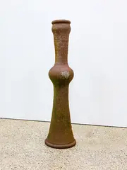 Barry Brickell, Untitled, sculpted terracotta, unglazed with natural patina, impressed inscriptions to the neck