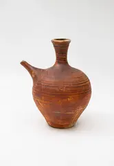 Neil Grant, Stoneware pourer, with textured pigment washed exterior, glazed interior