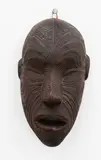 Auckland Museum, Vintage Māori head plaque souvenir, hand-finished moulded composite, ca. first half of 20th century