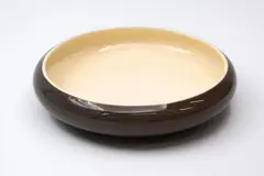 Float Bowl by Crown Lynn Potteries, with speckled brown glaze, sold Feb 2024