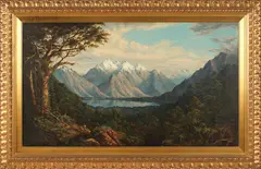 Charles D. Barraud, Exploring Party, Lake Wakatipu, Central Otago, oil on canvas