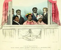 John W. Gear, Their Majesties King Rheo Rhio and Queen Tamehamalu as they appeared at the Theatre Royal Drury Lane, June 1, 1824.