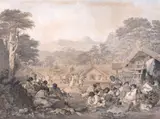 John A. Gilfillan, Interior of a Native Village or ‘Pā’, in New Zealand