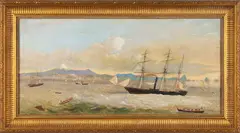 Edwin Harris [1810-1895], New Plymouth under Siege, 1860, 1860, oil on canvas