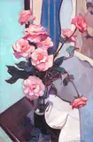 Francis McCracken, Roses, oil on canvas