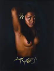 Charles McPhee, Tahitian Innocence, oil on velvet
