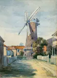 Edward William Payton, Partington’s Windmill, watercolour