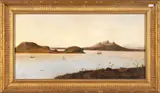 Major Frederick R. Stack, Auckland, the Harbor, North Shore and Rangitoto from Bastion Point, oil on canvas (1855)