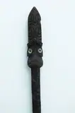 Taiaha, Fully finely carved fighting staff, Y No’d twice Y22371 & 91939