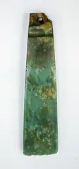 Toki - Adze, 19th century or earlier medium to pale green pounamu toki, Y22361