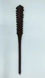 Samoan Club, Fa’alaufa’i, medium brown heavy Samoan bilateral toothed club
