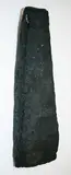 Tōki Okamoto, Adze, Large toki with slightly curved, chipped blade edge, steep bevel with no marked chin, straight vertical sides, entire surface displays flake scars and hammer-dressing, part polished