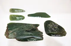 Mahi Kōhatu, Five Pounamu worked stones