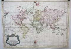 Jacques Nicolas Bellin, Essai d’une carte réduite contenant les parties connues du globe terrestre