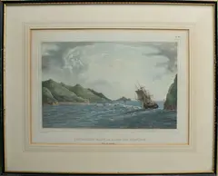 De Sainson, L’Astrolable dans la passe des Francais. (French Pass) (Nouvelle Zélande)
