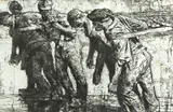 Frank Brangwyn, The Tow Rope, drypoint etching (1906)