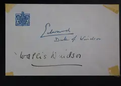 Edward, Duke of Windsor and Wallis Windsor by Autographs, sold Dec 2023