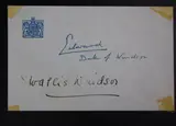 Autographs, Edward, Duke of Windsor and Wallis Windsor