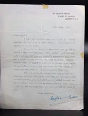 Typescript Letter, Signed Douglas Bader