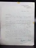 Typescript Letter, Signed Douglas Bader