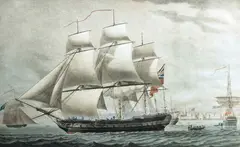 Robert Dodd, Portrait of an East Indiaman sailing from Madras
