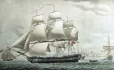 Robert Dodd, Portrait of an East Indiaman sailing from Madras