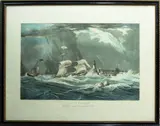 William John Huggins, View of Ramsgate, with Vessels in a Strong Gale making for the Harbour