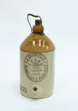 J. Granville, Two-gallon stoneware jar, Wanganui and Waverley, with tap hole