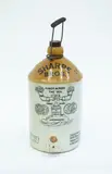 Sharp Bros., Two-gallon stoneware jar, Hands Across the Sea, with tap hole