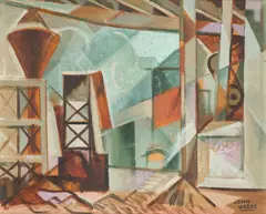 John Weeks, Fraser’s Foundry, oil on board
