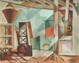 John Weeks, Fraser’s Foundry, oil on board