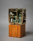Guy Ngan, Habitation No. 59, cast bronze on original timber base, unique