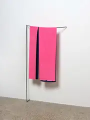 Double Pink by Helen Calder, acrylic paint skin and steel bracket (2018), offered Nov 2023