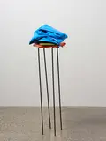 Helen Calder, Polychrome Stack, enamel paint skins and steel plinth