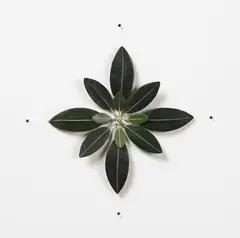 ‘Assumpta’ Part I by Elizabeth Thomson, lost cast wax bronze and glass beads on gessoed board, sold Nov 2023
