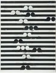 Gordon Walters, Study for Tama, ink and collage on card