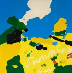 Pat Hanly, Summer, enamel and acrylic on board