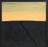 Colin McCahon, Landscape Multiple No. 11, synthetic polymer and sawdust on board