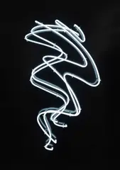 Peter Roche, Agitated 5, neon, electronics, high gloss mount and steel frame (2012)