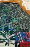Robert Ellis, Mangawhau/Mt Eden, watercolour, acrylic and metallic pigment on paper