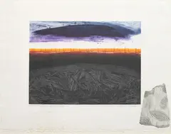 The Songlines - Burial Ground by Carole Shepheard, lithograph, 12/50, offered Oct 2023