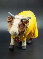 Malcolm Harrison, Soft Cow, soft toy sculpture, mixed media