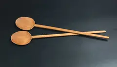 Levi Borgstrom, Pair of spoons, carved wood