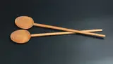 Levi Borgstrom, Pair of spoons, carved wood