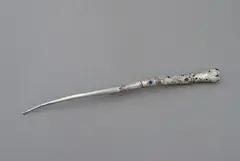 Lapel pin by Matthew von Sturmer, sterling silver and precious stones, offered Oct 2023