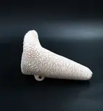 Len Castle, Hanging form, with unglazed white heavily textured surface
